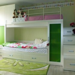 Детская двухъярусная кровать для девочек