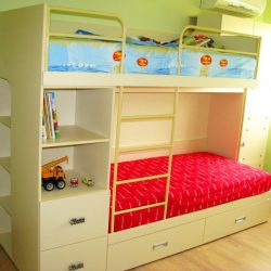 Двухъярусная кровать для детей с ящиками