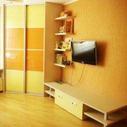 Детский шкаф купе для одежды угловой