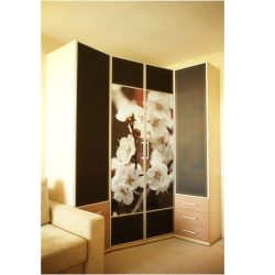 Угловой распашной двухстворчатый шкаф для подростка