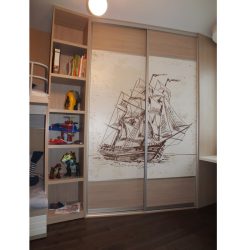 Шкаф купе угловой детский для одежды