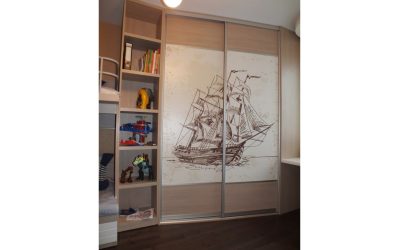 Шкаф купе угловой детский для одежды