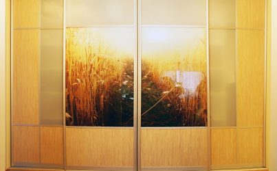 Шкаф купе с фотопечатью и стеклом