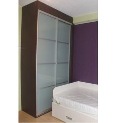 Шкаф купе в комнату венге стекло лакобель