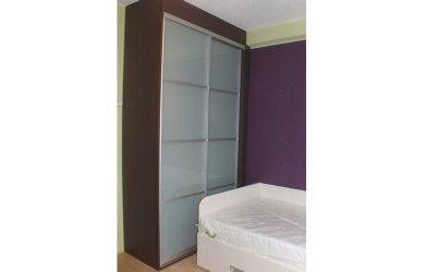 Шкаф купе в комнату венге стекло лакобель