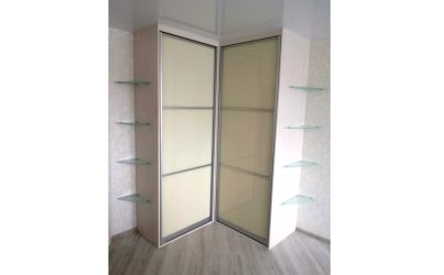 Угловой распашной шкаф двухстворчатый