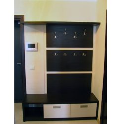 Вешалка в прихожую с тумбой обувницей