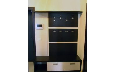 Вешалка в прихожую с тумбой обувницей